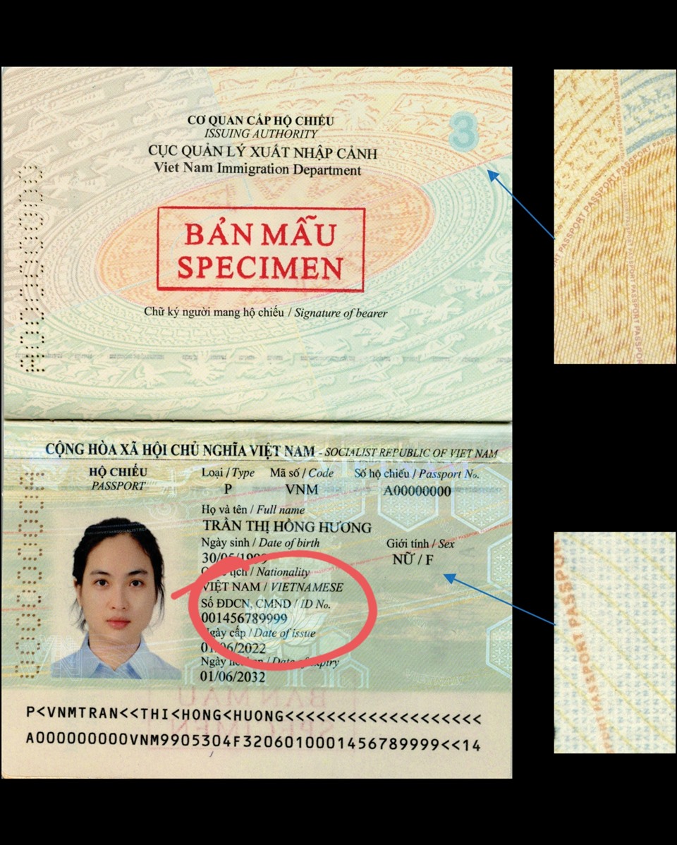 Hộ chiếu phổ thông Việt Nam mới: Thông tin về nơi sinh hiển thị ở đâu?